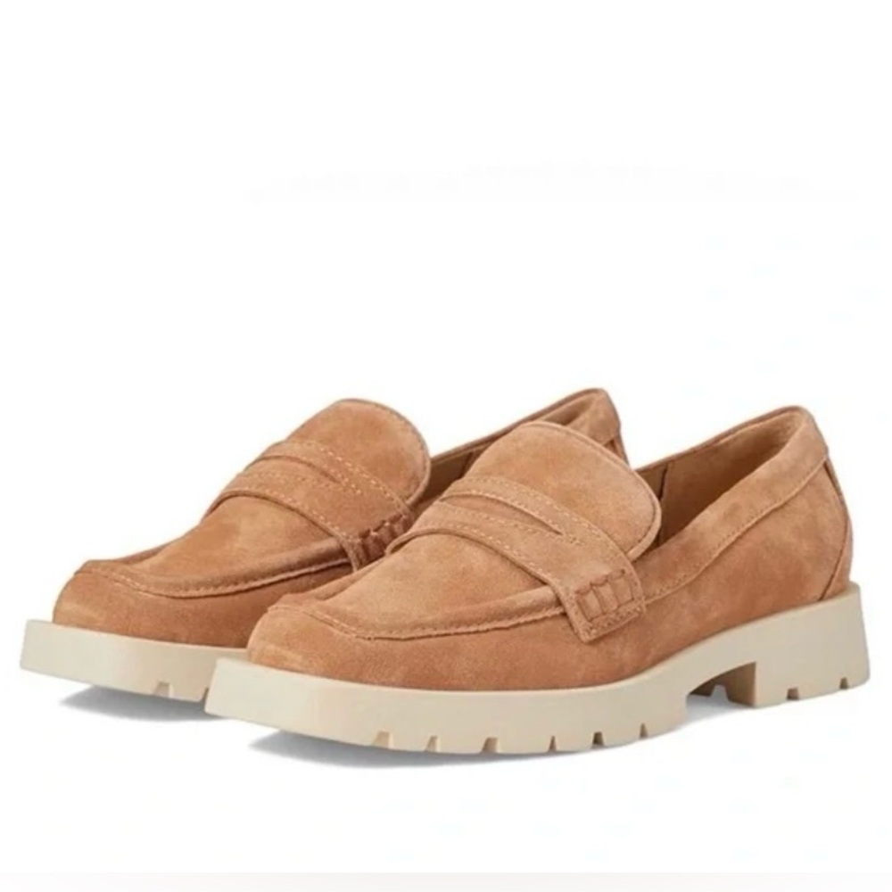 Dolce Vita Elias Dune Suede Penny Loafer Women's Lug Sole Size 7.5